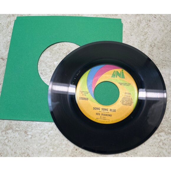 Neil Diamond Song Sung Blue Mono/Stereo 45 Pop Promo 1972 Uni 55326 - Picture 5 of 6